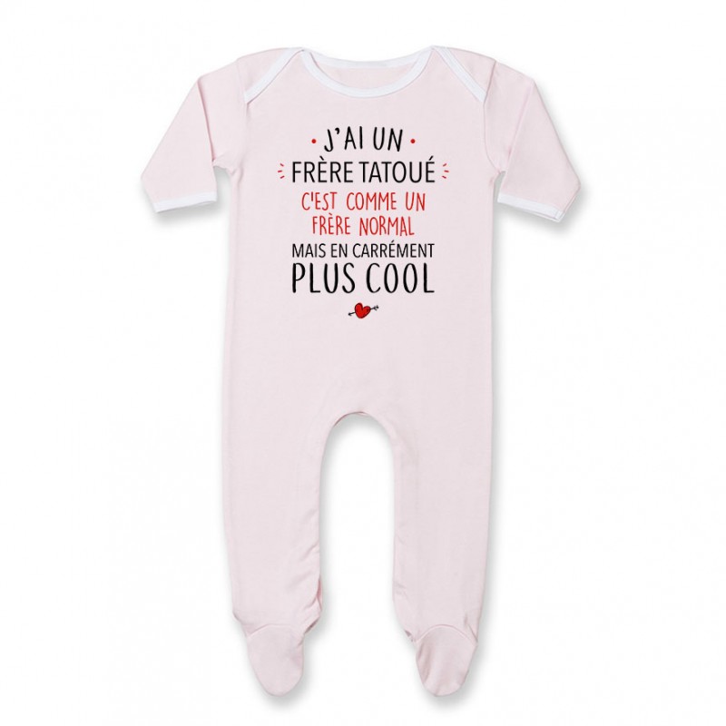 Pyjama bébé J'ai un frère tatoué