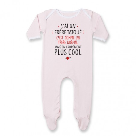 Pyjama bébé J'ai un frère tatoué