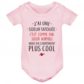 Body bébé J'ai une soeur tatouée