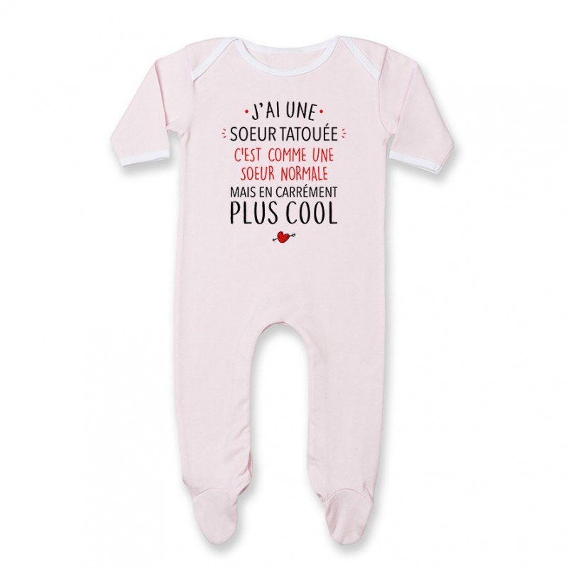 Pyjama bébé J'ai une soeur tatouée Pyjama bébé J'ai une soeur tatouée