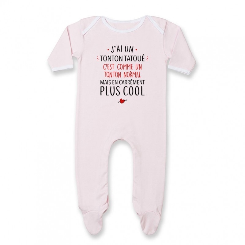 Pyjama bébé J'ai un tonton tatoué Pyjama bébé J'ai un tonton tatoué