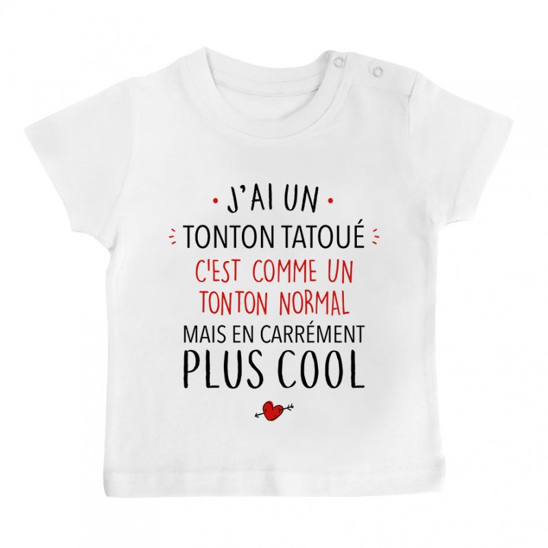 T-Shirt bébé J'ai un tonton tatoué