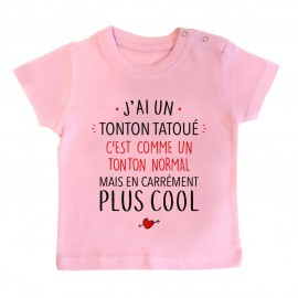 T-Shirt bébé J'ai un tonton tatoué