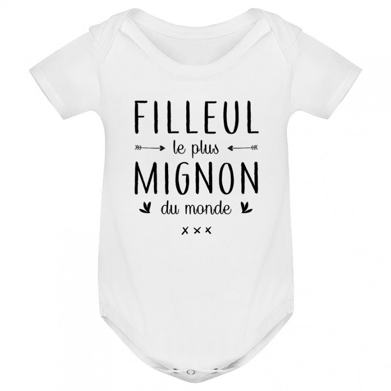 Body bébé Filleul le plus mignon du monde Body bébé Filleul le plus mignon du monde