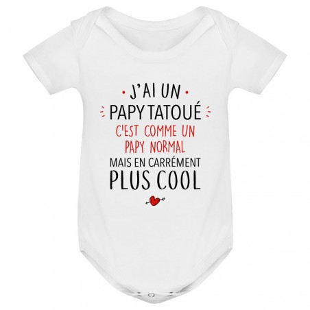 Body bébé J'ai un papy tatoué