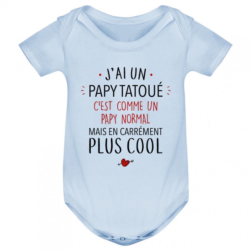Body bébé J'ai un papy tatoué Body bébé J'ai un papy tatoué