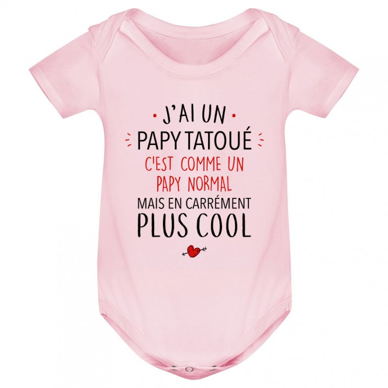 Body bébé J'ai un papy tatoué Body bébé J'ai un papy tatoué