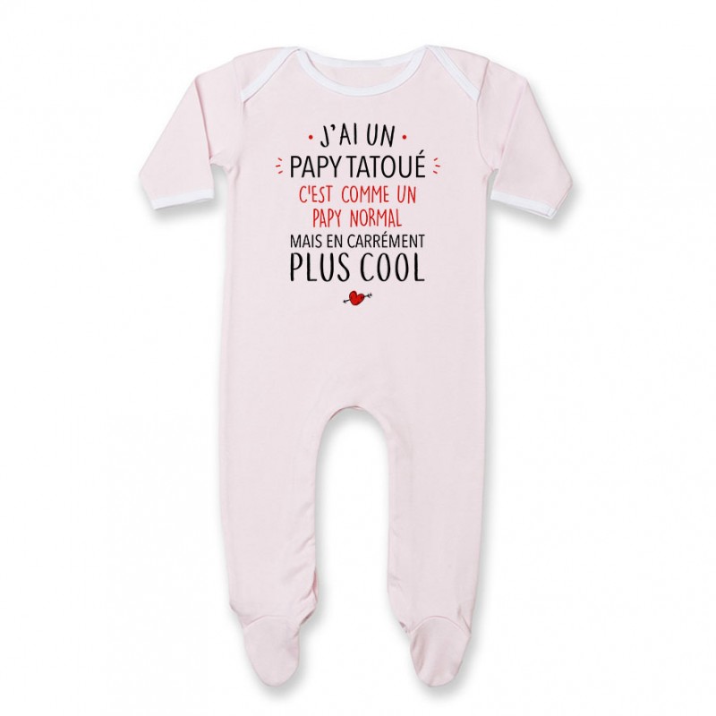 Pyjama bébé J'ai un papy tatoué Pyjama bébé J'ai un papy tatoué