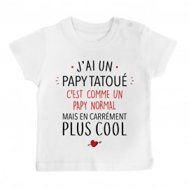 T-Shirt bébé J'ai un papy tatoué