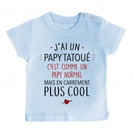 T-Shirt bébé J'ai un papy tatoué