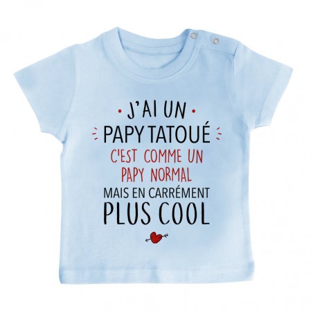 T-Shirt bébé J'ai un papy tatoué