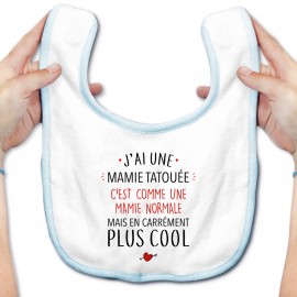 Bavoir bébé J'ai une mamie tatouée