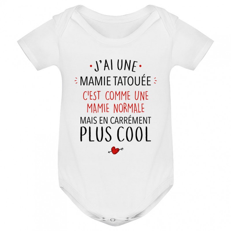 Body bébé J'ai une mamie tatouée