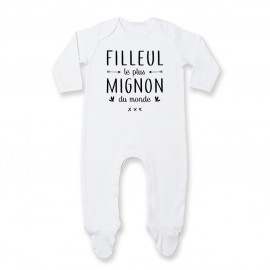 Pyjama bébé Filleul le plus mignon du monde