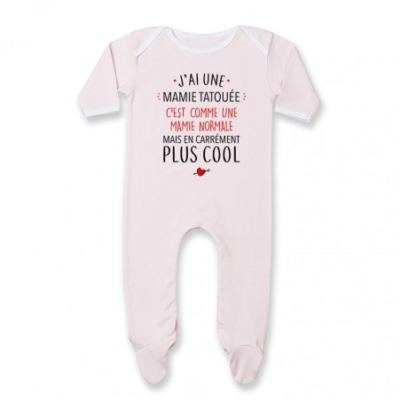 Pyjama bébé J'ai une mamie tatouée
