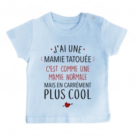 T-Shirt bébé J'ai une mamie tatouée