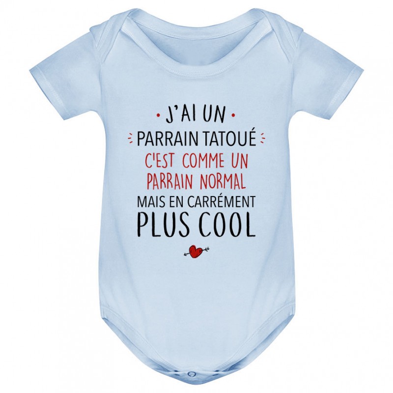 Body bébé J'ai un parrain tatoué Body bébé J'ai un parrain tatoué