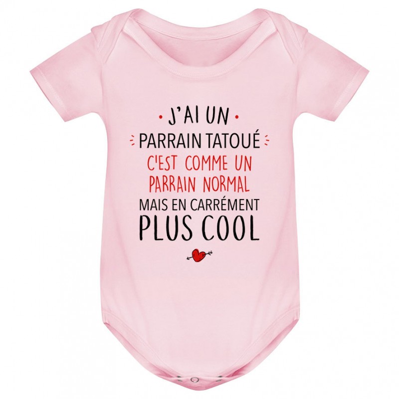 Body bébé J'ai un parrain tatoué Body bébé J'ai un parrain tatoué