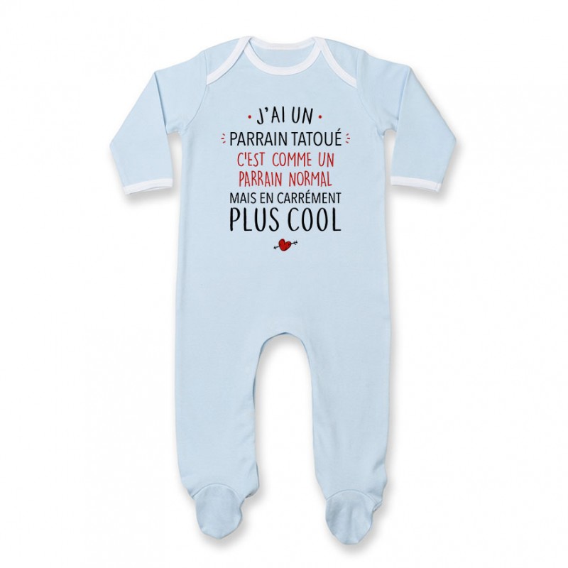 Pyjama bébé J'ai un parrain tatoué Pyjama bébé J'ai un parrain tatoué