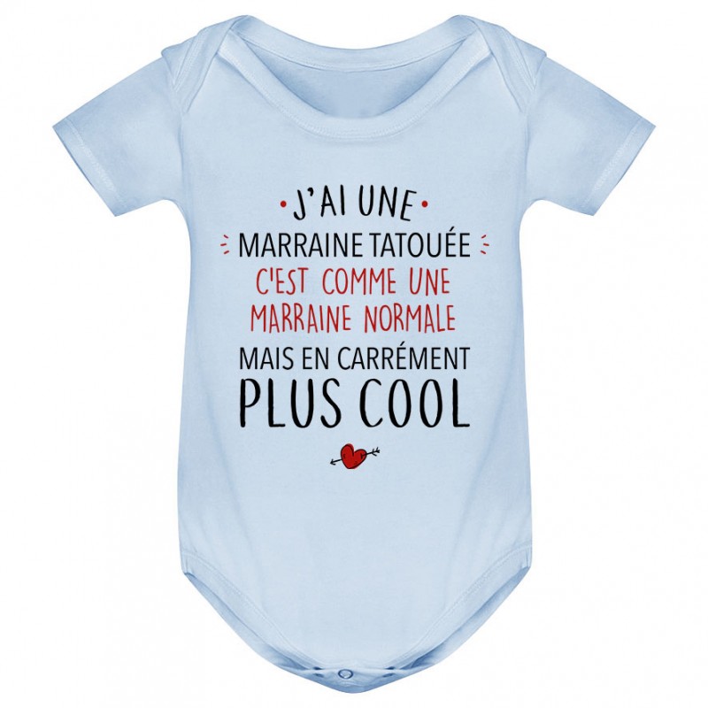 Body bébé J'ai une marraine tatouée Body bébé J'ai une marraine tatouée