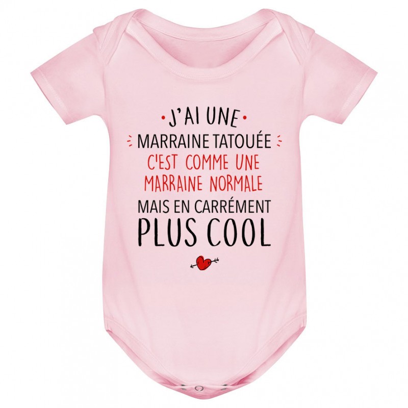 Body bébé J'ai une marraine tatouée Body bébé J'ai une marraine tatouée