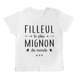 T-Shirt bébé Filleul le plus mignon du monde