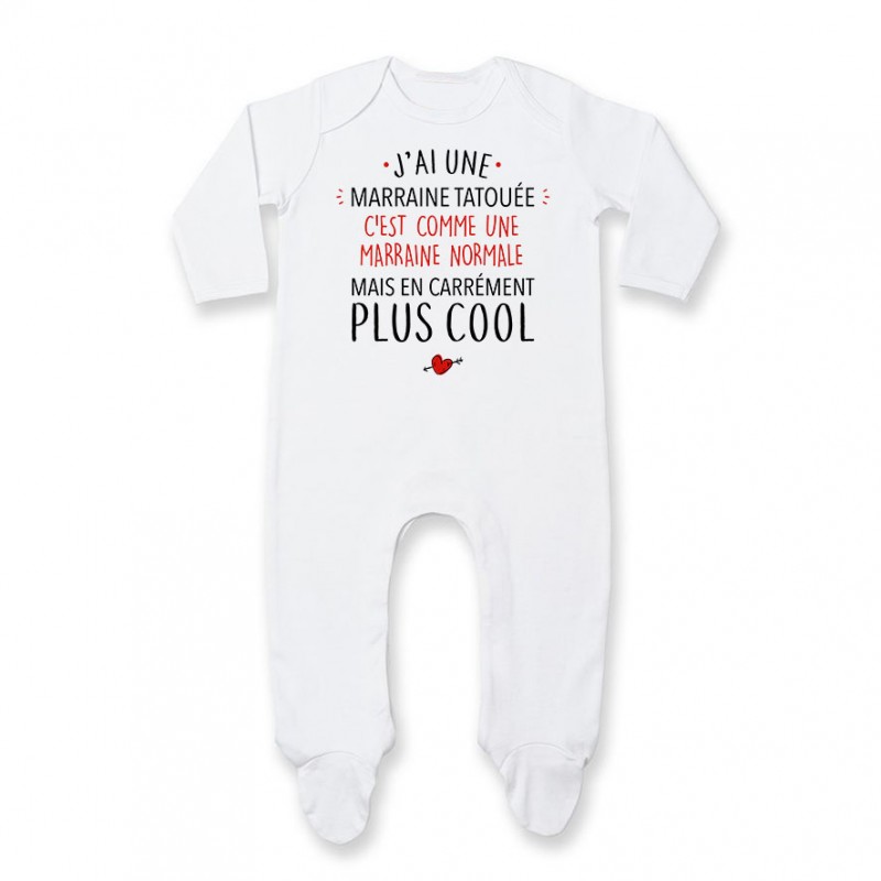 Pyjama bébé J'ai une marraine tatouée Pyjama bébé J'ai une marraine tatouée