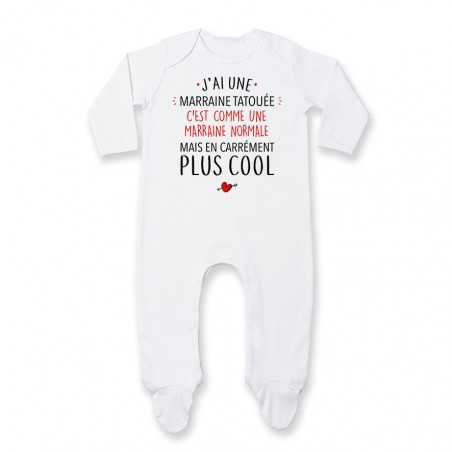 Pyjama bébé J'ai une marraine tatouée