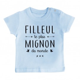 T-Shirt bébé Filleul le plus mignon du monde