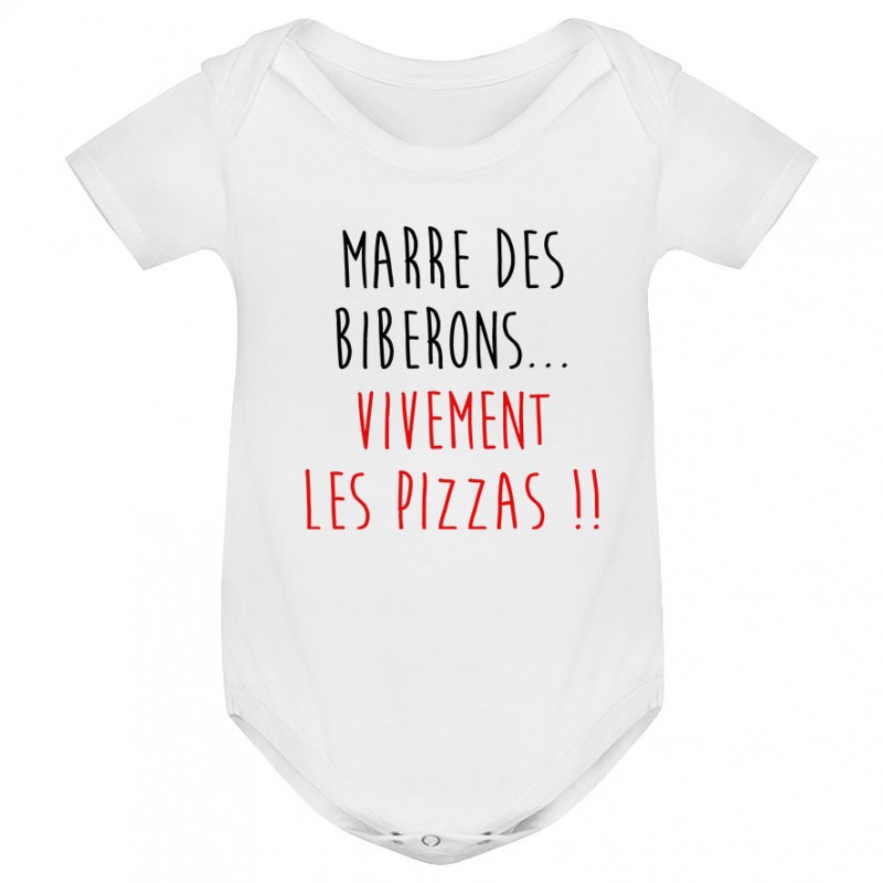 Body bébé Vivement les pizzas Body bébé Vivement les pizzas