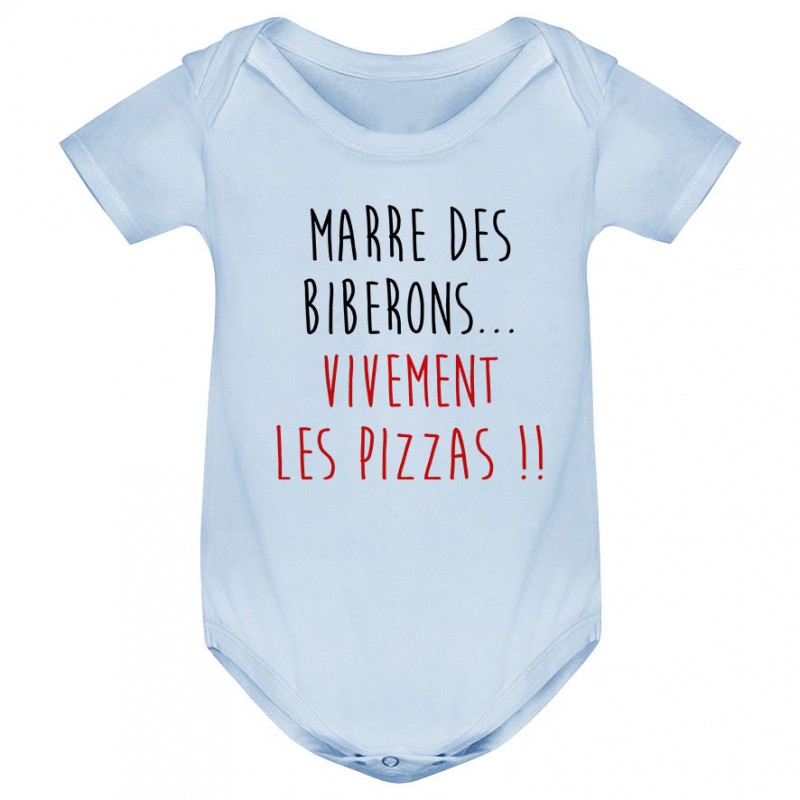 Body bébé Vivement les pizzas Body bébé Vivement les pizzas