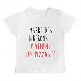 T-Shirt bébé Vivement les pizzas
