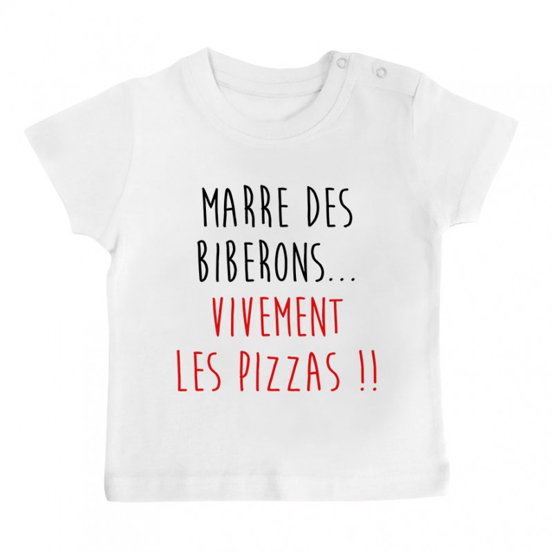 T-Shirt bébé Vivement les pizzas T-Shirt bébé Vivement les pizzas
