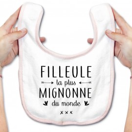 Bavoir bébé Filleule la plus mignonne du monde