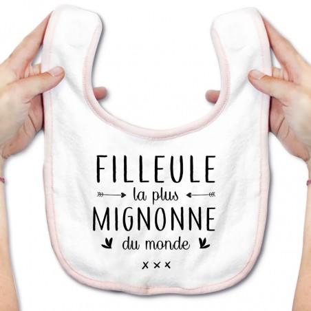 Bavoir bébé Filleule la plus mignonne du monde