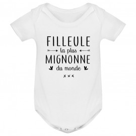 Body bébé Filleule la plus mignonne du monde