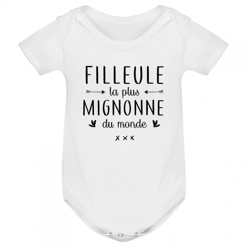 Body bébé Filleule la plus mignonne du monde Body bébé Filleule la plus mignonne du monde