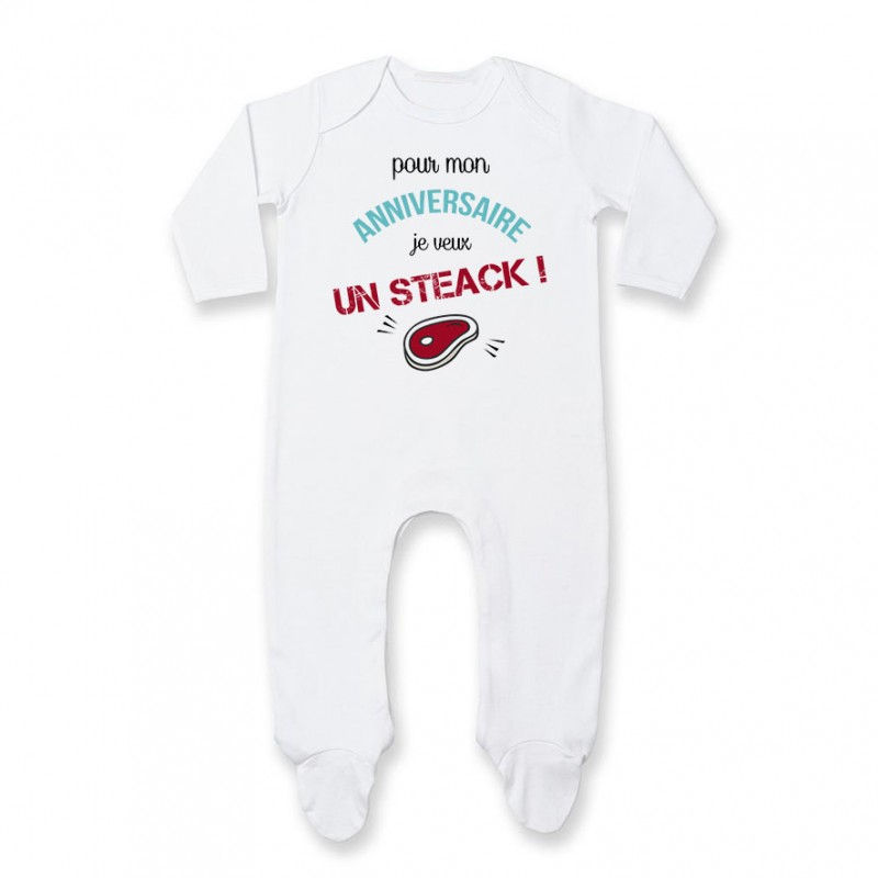 Pyjama bébé Je veux un STEACK Pyjama bébé Je veux un STEACK