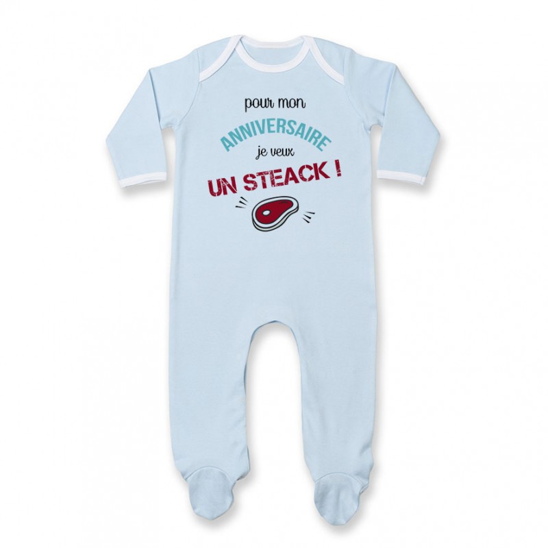 Pyjama bébé Je veux un STEACK Pyjama bébé Je veux un STEACK