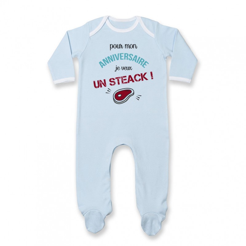 Pyjama bébé Je veux un STEACK