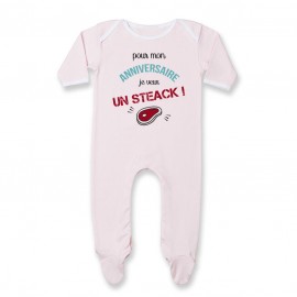 Pyjama bébé Je veux un STEACK