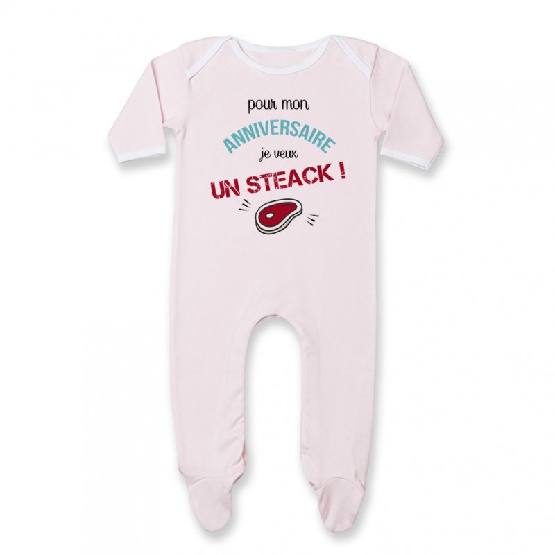 Pyjama bébé Je veux un STEACK Pyjama bébé Je veux un STEACK