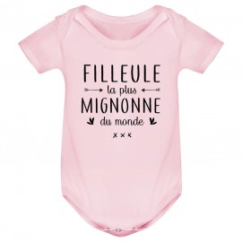 Body bébé Filleule la plus mignonne du monde