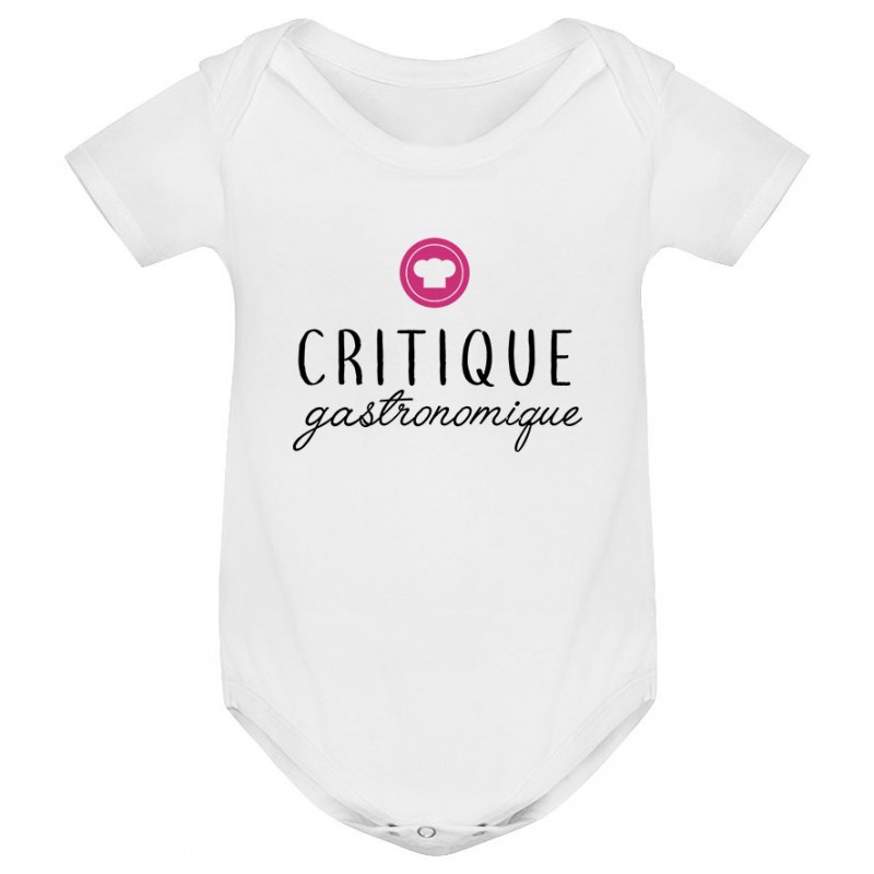 Body bébé Critique gastronomique ( version fille ) Body bébé Critique gastronomique ( version fille )