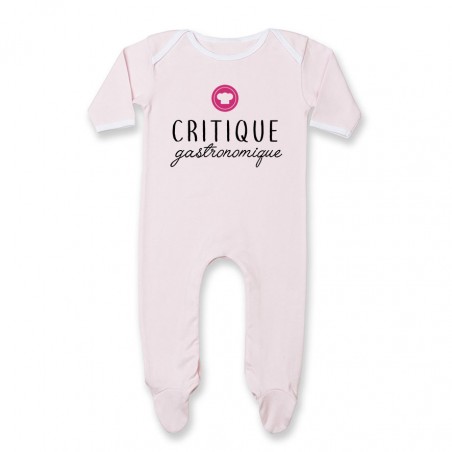 Pyjama bébé Critique gastronomique ( version fille )