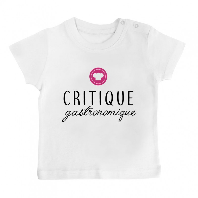 T-Shirt bébé Critique gastronomique ( version fille )