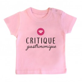 T-Shirt bébé Critique gastronomique ( version fille )