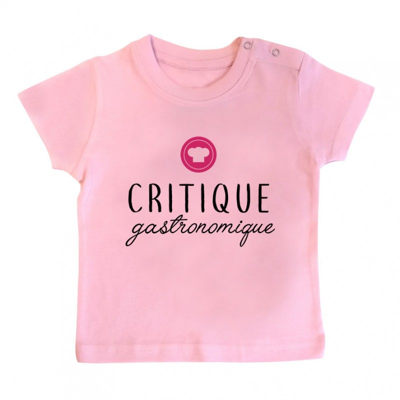 T-Shirt bébé Critique gastronomique ( version fille )