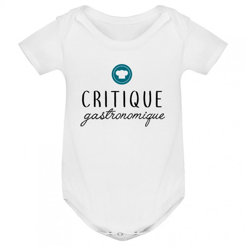 Body bébé Critique gastronomique ( version garçon ) Body bébé Critique gastronomique ( version garçon )
