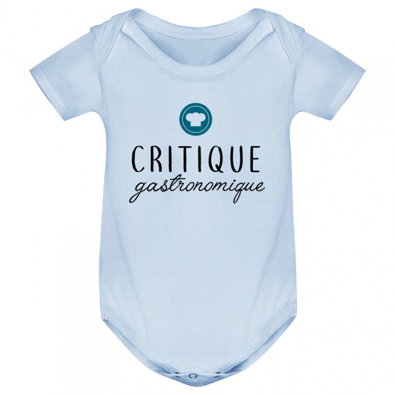 Body bébé Critique gastronomique ( version garçon ) Body bébé Critique gastronomique ( version garçon )